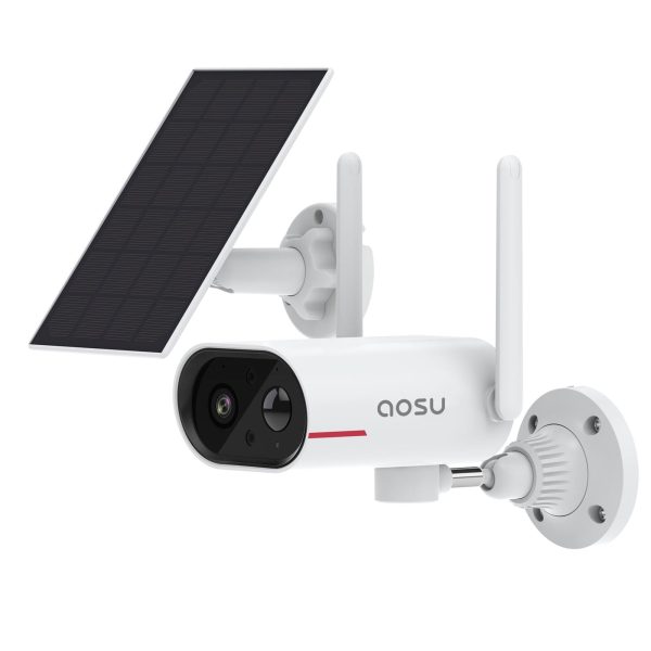 DEKCO WiFi Rotating Outdoor Solar Powered Home Security Camera with Night Vision - Image 2