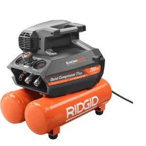 RIDGID Electric Portable Air Compressor Automatic Start Stop 120-Volt 4.5 Gal.