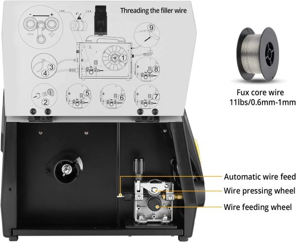 DEKO 135Amp MIG/MMA Welder，110V Flux MIG/Stick/Gass MIG 3 in 1 welding machine IGBT DC Inverter - Image 3