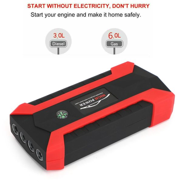 89800mAh 12V Car Jump Starter 4USB Charger Emergency Battery Power Bank Kit - Image 5