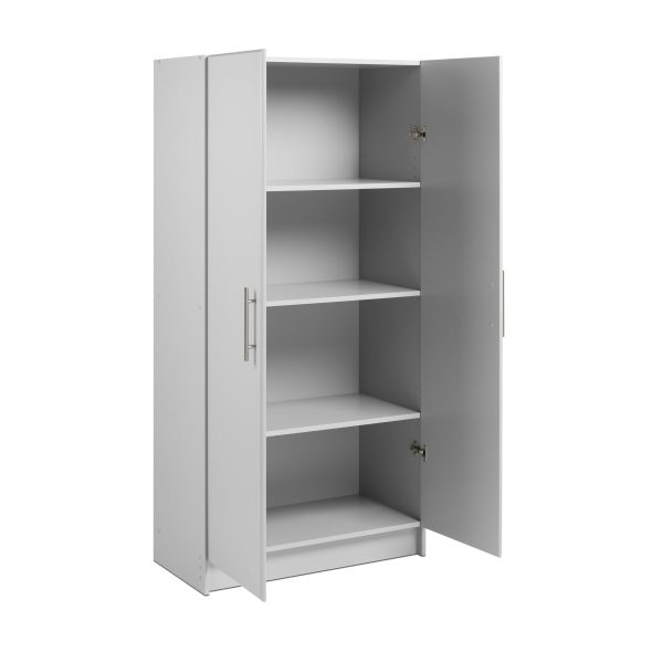 Prepac Elite 2 Door Standing Storage Cabinet， Light Gray - Image 11