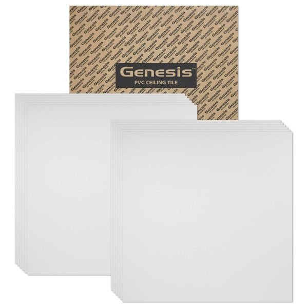 Genesis Smooth White Ceiling Tiles