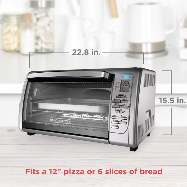 BLACK+DECKER 02648008504 Countertop Convection Toaster Oven， Silver， CTO6335S - Image 6