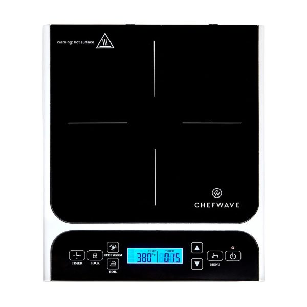 ChefWave LCD 1800W Portable Induction Cooktop w/ Safety Lock, Bonus 10in Fry Pan - Image 6