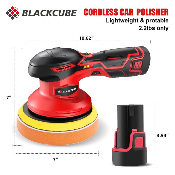 BLACKCUBE Cordless Polisher Lithium Ion Rechargeable - Image 5