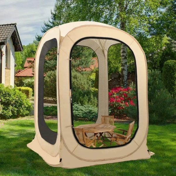 Lilypelle 4.3' x 4.3' Instant Screen House, Portable Screen Room,Canopy Pop-Up Screen Tentwith Carry Bag for Patio, Backyard, Deck & Outdoor Activities - Image 2