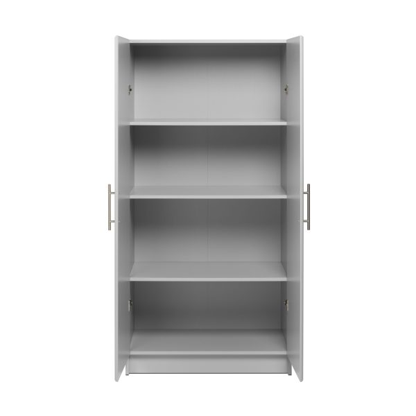 Prepac Elite 2 Door Standing Storage Cabinet， Light Gray - Image 10