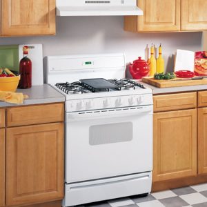 GE - 30" Recirculating Range Hood - White