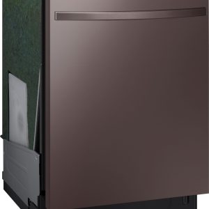 Samsung - StormWash 24" Top Control Built-In Dishwasher with AutoRelease Dry, 3rd Rack, 48 dBA - Tuscan stainless steel