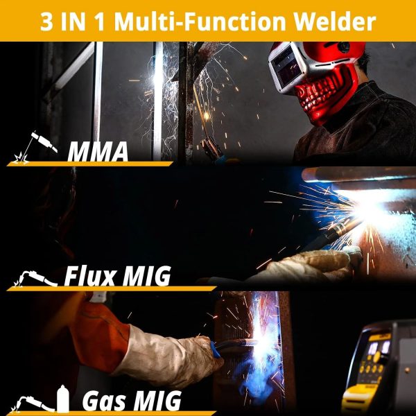 DEKO 135Amp MIG/MMA Welder，110V Flux MIG/Stick/Gass MIG 3 in 1 welding machine IGBT DC Inverter - Image 2