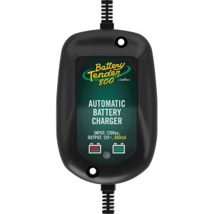 Battery Tender 800mA 12V Weather Resistant Battery Charger and Maintainer - Marine and Automotive Smart Fully Automatic for Boats Watercraft - Lead Acid AGM Gel Cell Batteries - 022-0150-DL-WH