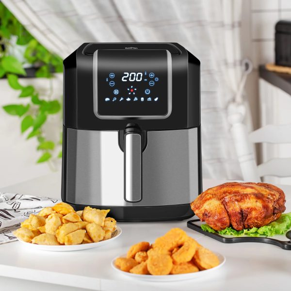 Homlixry Air Fryer 7QT 1700W Air Fryers Oven with Digital Display, 360° Air Circulation, Adjustable Temperature, Timer and Nonstick Basket for Oil Less or Low Fat Cooking, Black - Image 6