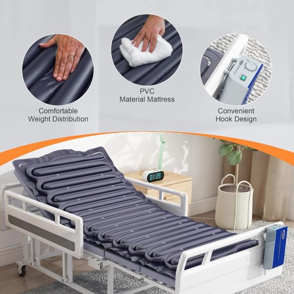 Alternating Air Pressure Mattress with Micro-Ventilation Holes, Bed Sore Pads, Electric Quiet Pump System, Sleep Mode, Air Mattress for Hospital - Image 2