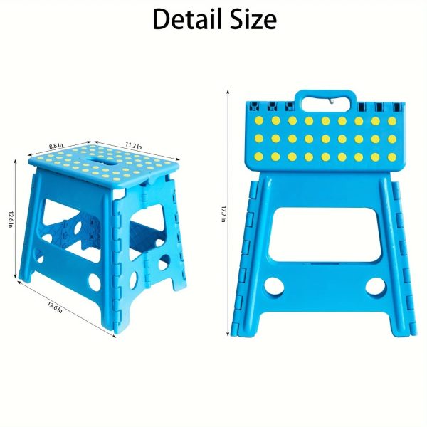 DEKAXI DEKAXID 2-Pack Compact Folding Step Stool - Sturdy Space-Saving Design for Indoor and Outdoor Use - Perfect for Household Kitchen Bathroom and More - Value Pack for Multiple U - Image 3