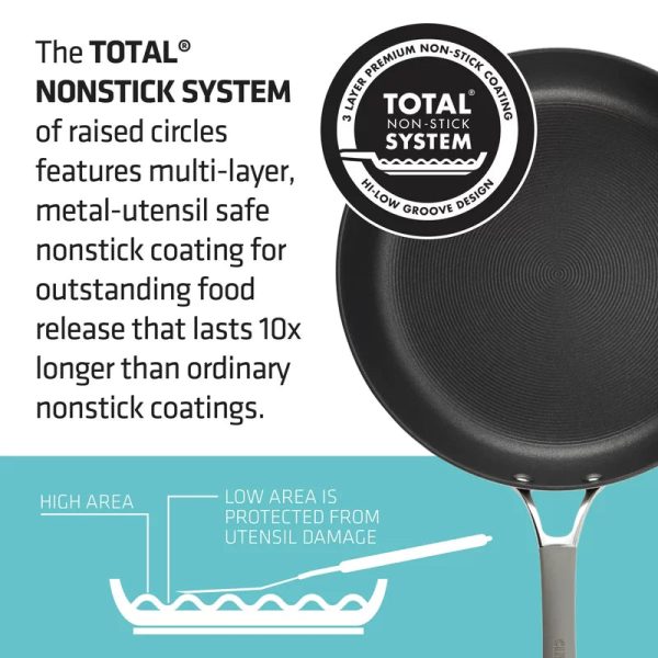 Circulon 84569 Elementum 7.5 qt. Hard-Anodized Aluminum Nonstick Stock Pot in Oyster Gray with Glass Lid - Image 10