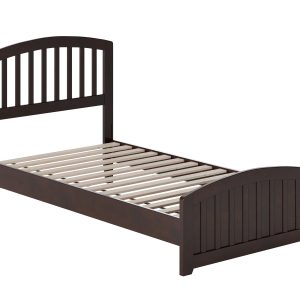 AFI Quincy Twin Solid Wood Low Profile Platform Bed with Matching Footboard, Espresso