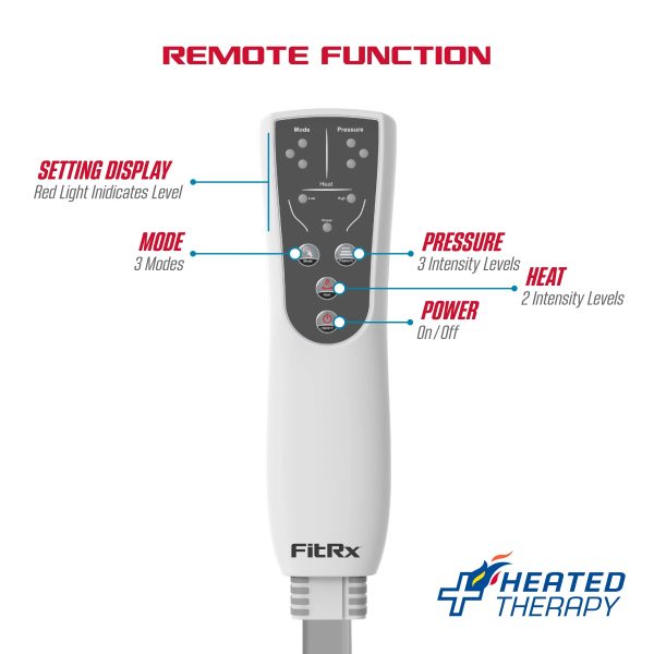 FitRx RecoverMax Leg Massager, Heated Compression Leg and Foot Massager with Multiple Massage, Intensity, and Heat Levels - Image 3