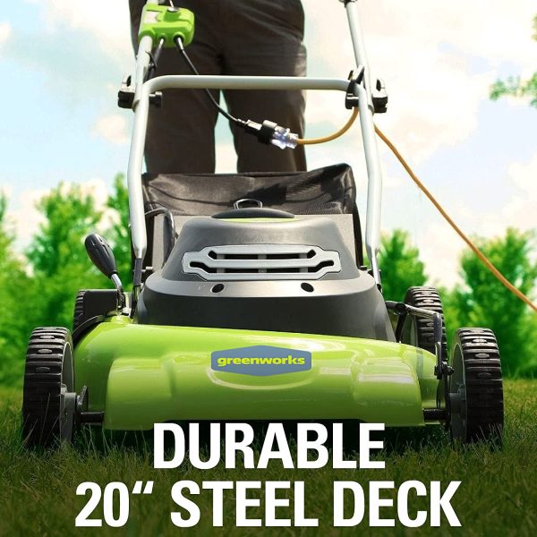 Greenworks 12 Amp 20-Inch 3-in-1Electric Corded Lawn Mower， 25022 - Image 10