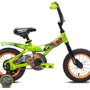 Jurassic World™ 12-inch Raptor Boy's Bicycle with Training Wheel, Green and Orange