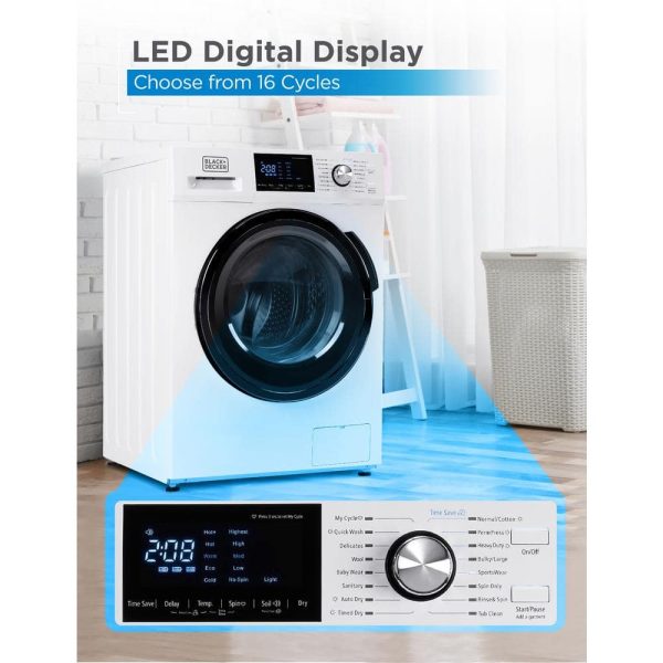 BLACK+DECKER 2.7 cu. ft. All-in-One Washer and Dryer Combo in White BCW27MW💝 Last Day For Clearance - Image 3