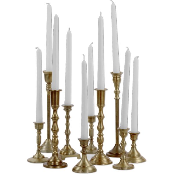Koyal Wholesale Vintage Gold Mixed Taper Holders�� Set of 10�� Mismatched Candlesticks Set�� Bohemian Decorative Candle Set - Image 2