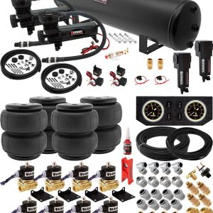 Vixen Air Suspension Kit for Truck/Car Bag/Air Ride/Spring. On Board System- Dual 200psi Compressor, 5 Gallon Tank. For Boat Lift,Towing,Lowering,Load Leveling,Onboard Train Horn VXX1208FB/4852DBF