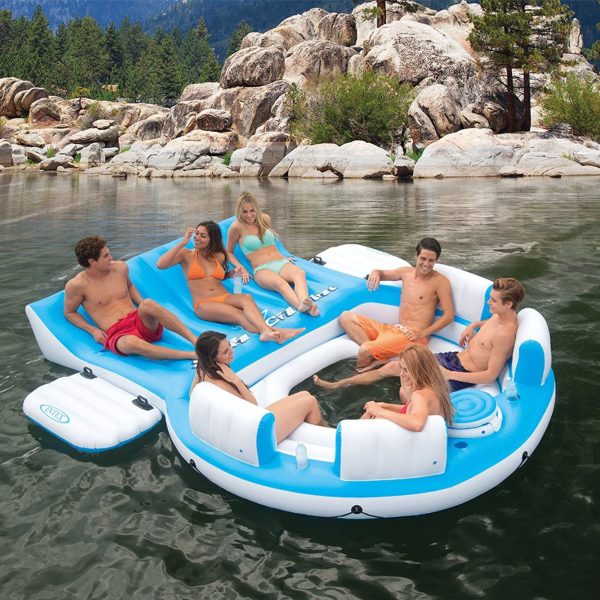 Intex 56299EP 7 Person Inflatable Splash N Chill Lake and Pool Lounger - Image 7