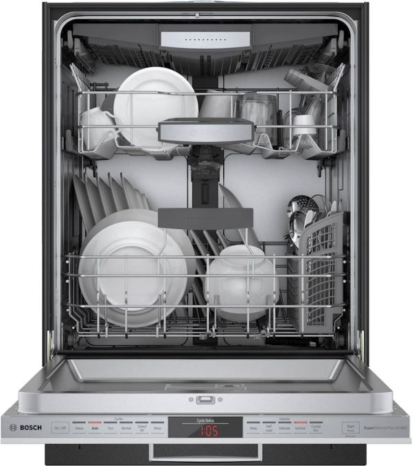 Bosch - 800 Series 24" Top Control Built-In Dishwasher with CrystalDry, Stainless Steel Tub, 3rd Rack, 42 dBa - Custom Panel Ready - Image 14