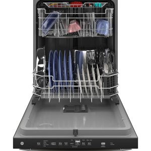 GE - Top Control Built-In Dishwasher with 3rd Rack, Dry Boost, 50 dBa - Slate