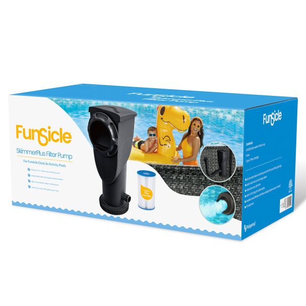 Funsicle 1500 Gallon SkimmerPlus Filter Pump System for Above Ground Pool, Black - Image 8