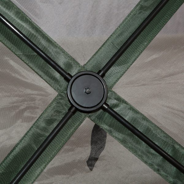 Outsunny 12' x 12' Hexagon Screen House, Pop Up Tent Portable Gazebo Canopy Shelter with Mesh Netting Walls, Carry Bag and Shaded Interior, Green - Image 8