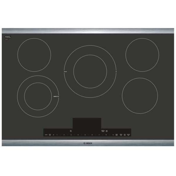 Bosch - Benchmark Series 30" Built-In Electric Cooktop with 5 elements and Stainless Steel Frame - Black with Stainless Steel Trim - Image 2