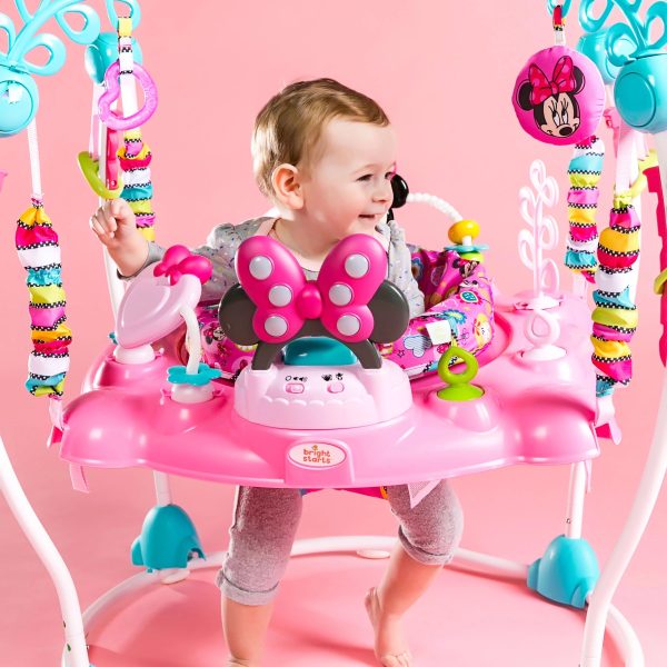 Bright Starts Disney Baby Minnie Mouse PeekABoo Activity Jumper Bouncer with Lights & Music, Age 6 months+ - Image 5