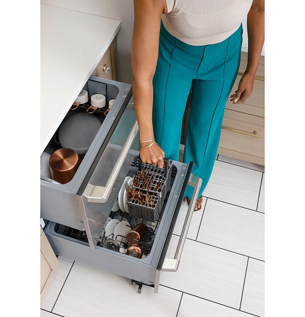 Café 24" Top Control Built-In Double Drawer Dishwasher - Stainless steel - Image 5