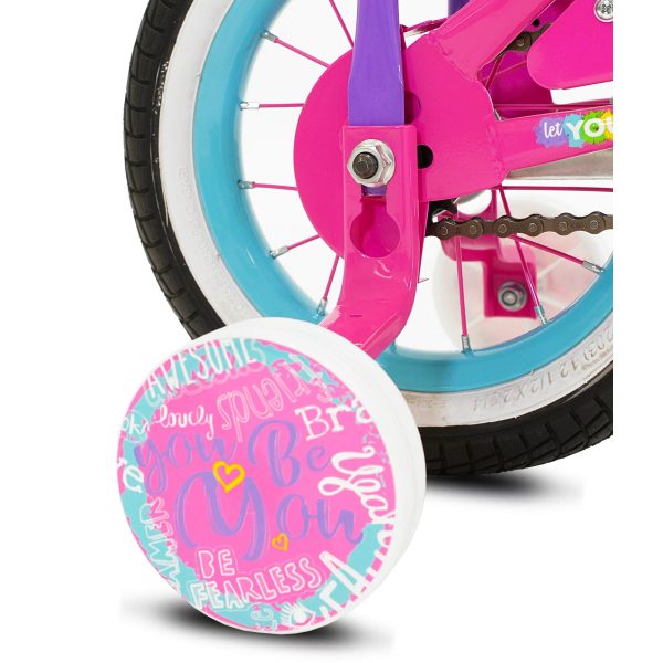 LittleMissMatched 12 In. Let You Be You Unicorn Bike， Pink and Purple - Image 5