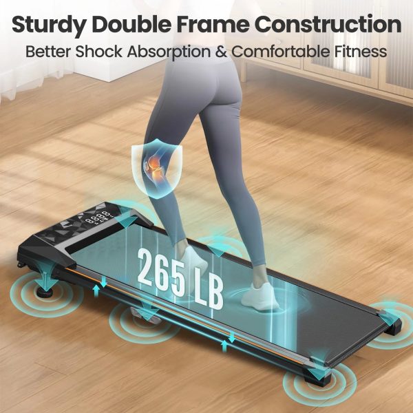 CoolHut Walking Pad, Under Desk Treadmill, 4-in-1 Home/Office Treadmill, No Installation, Low Noise, LED Display, 265 lb. Capacity with Remote Control - Image 6