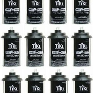 Tiki 1317054 Easy Pour Metal Replacement Torch Fuel Canisters w/Wick - Quantity 12