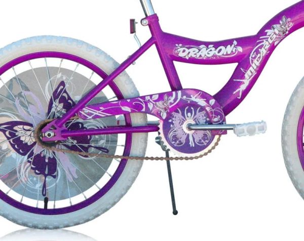PlayWorld 20" BMX S-Type Frame Bicycle Coaster Brake One Piece Crank Purple Rims White Tire Kid's Bike - Purple - Image 5