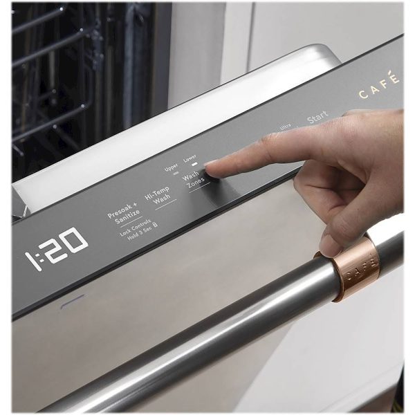 Café - 24" Top Control Tall Tub Built-In Dishwasher with Stainless Steel Tub and Silverware Jets - Stainless steel - Image 7