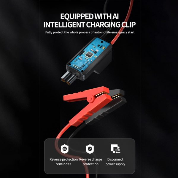 Aihimol Car Inflator Battery Jump 2-in-1 1000A Emergency Start Power Supply 12V Battery Pack Battery Booster Jump Box Portable Charger Jumper Cables LED Display Screen - Image 8
