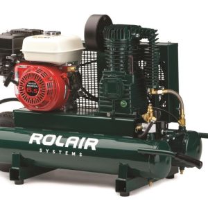 Rolair 6.5 Hp Honda 13.8 Cfm@90Psi 9 Gall Twin Tank Compressor