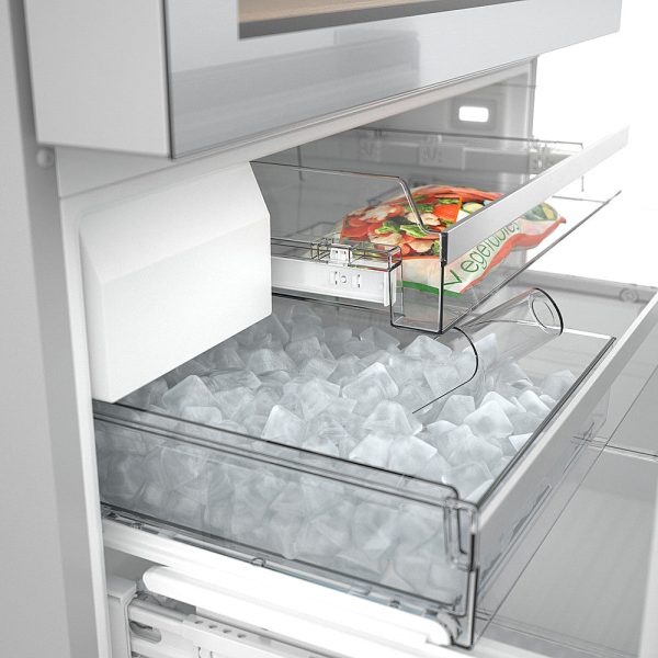 Bosch - 800 Series 20 Cu. Ft. 4-Door French Door Counter-Depth Smart Refrigerator with Beverage Cooler Drawer - Stainless steel - Image 8