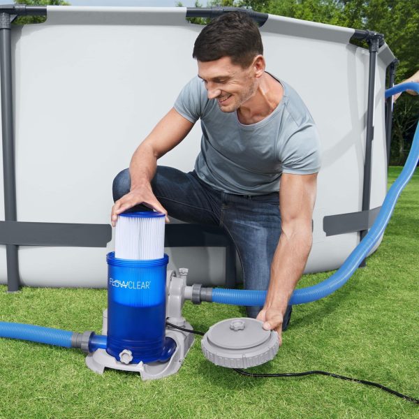 Bestway Flowclear Transparent Filter Above Ground Pool Pump 2500 GPH (Open Box) - Image 8