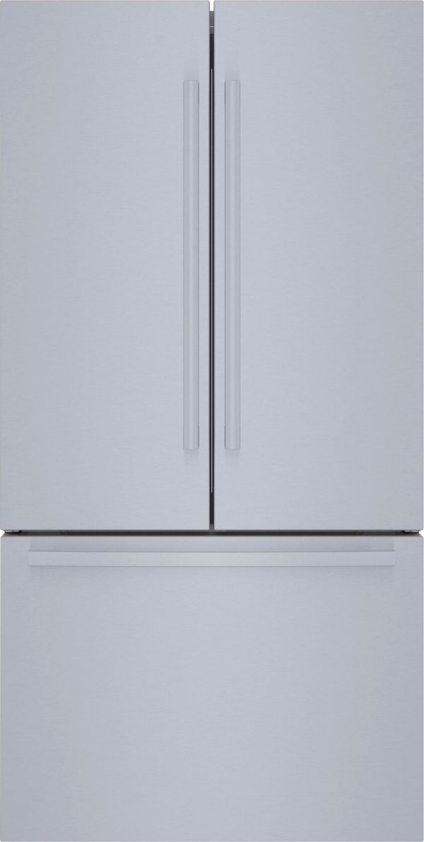Bosch - 800 Series 21 Cu. Ft. French Door Counter-Depth Smart Refrigerator - Stainless steel