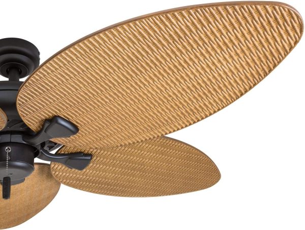 Honeywell Palm Valley 52" Bronze Tropical Ceiling Fan with 5 Palm Blades, 4 Arm Light Kit, Pull Chains & Reverse Airflow - Image 10