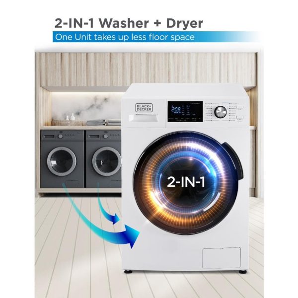 BLACK+DECKER 2.7 cu. ft. All-in-One Washer and Dryer Combo in White BCW27MW💝 Last Day For Clearance - Image 2