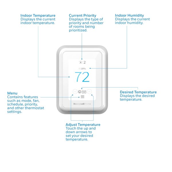 Honeywell Home T9 WiFi Smart Thermostat, Smart Room Sensor Ready, Touchscreen Display, Alexa and Google Assist White - Image 15