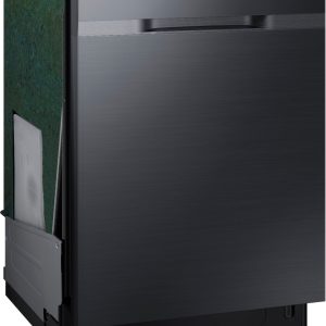 Samsung - StormWash 24" Top Control Built-In Dishwasher with AutoRelease Dry, 3rd Rack, 48 dBA - Black stainless steel
