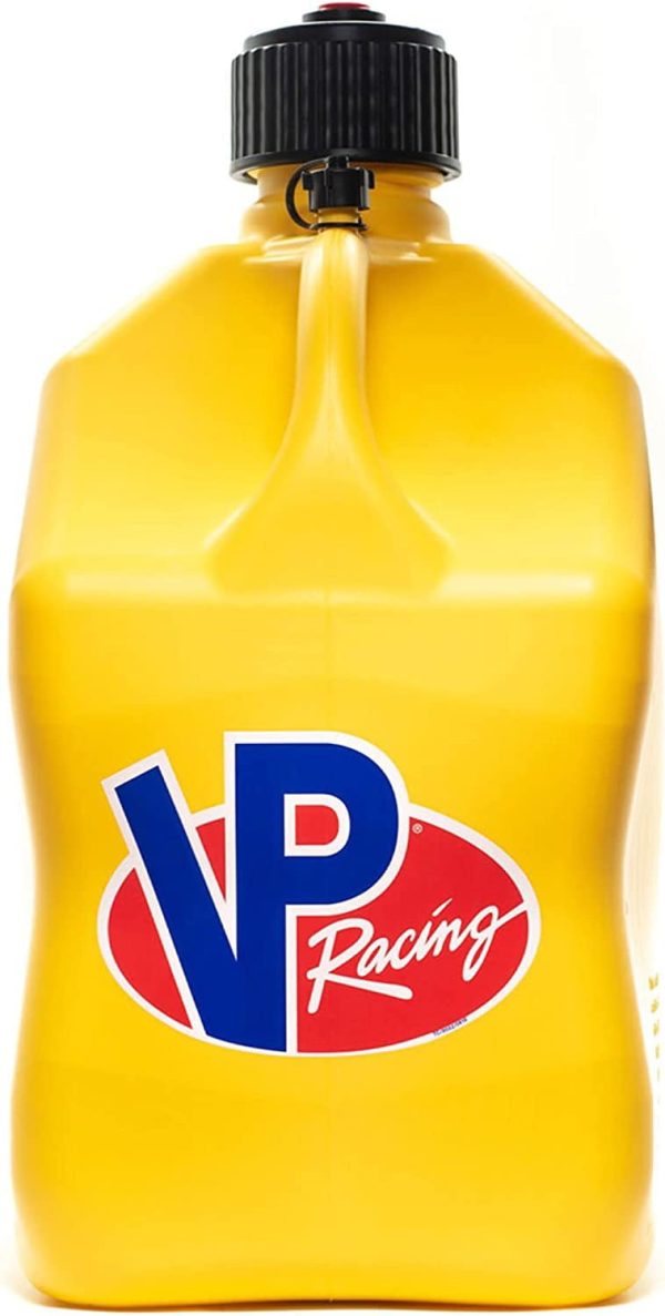 VP Racing 5.5-Gallon Square Motorsport Racing Utility Liquid Fuel Container Jug and 14 In Deluxe Hose Kit and Multipurpose Cap, Yellow 12 Pack - Image 4