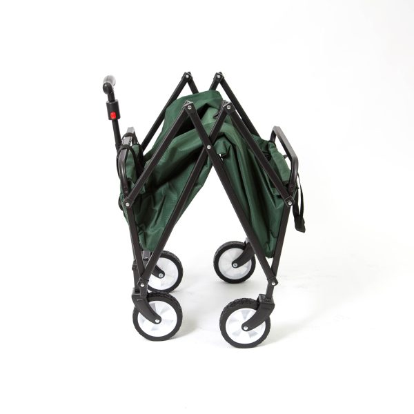 Heavy Duty Compact Folding 150 lb Capacity Utility Cart, Green (Open Box) - Image 7